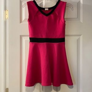 Hot pink sleeveless dress